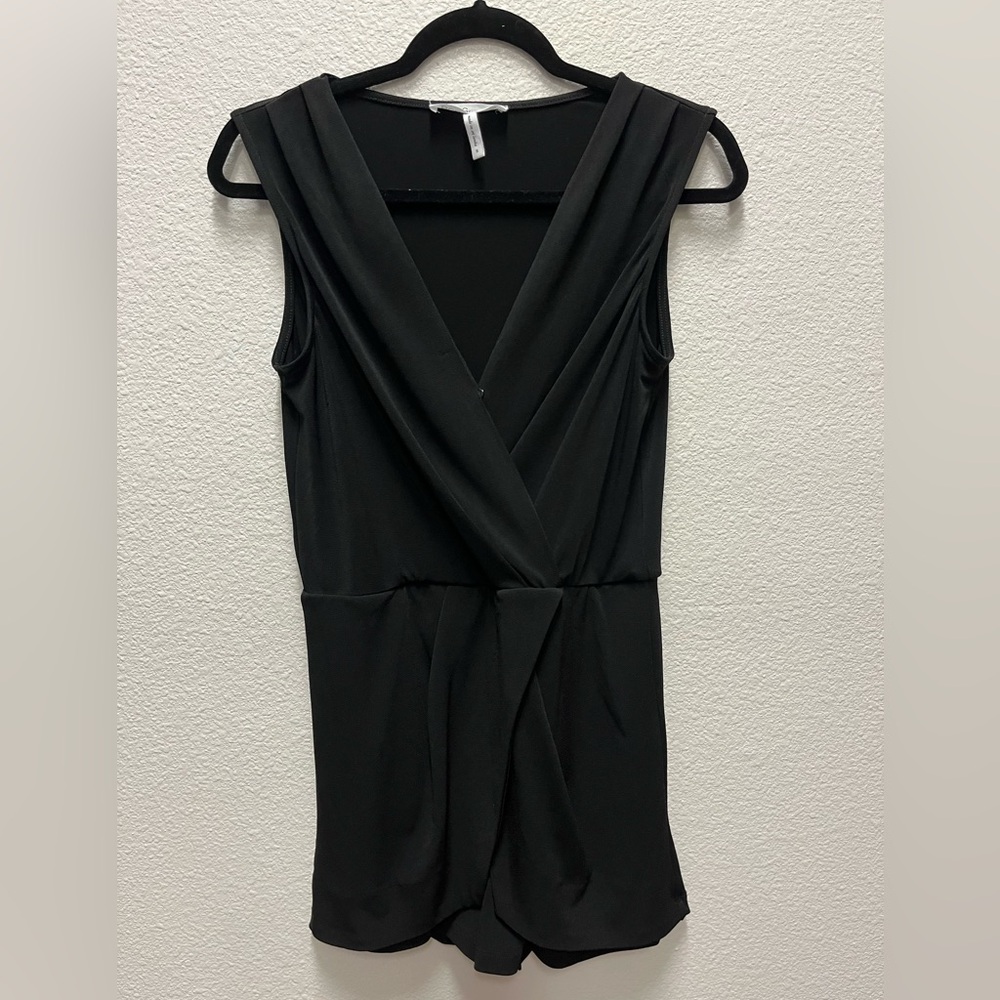 BCBG Small Black Jersey Romper Shorts